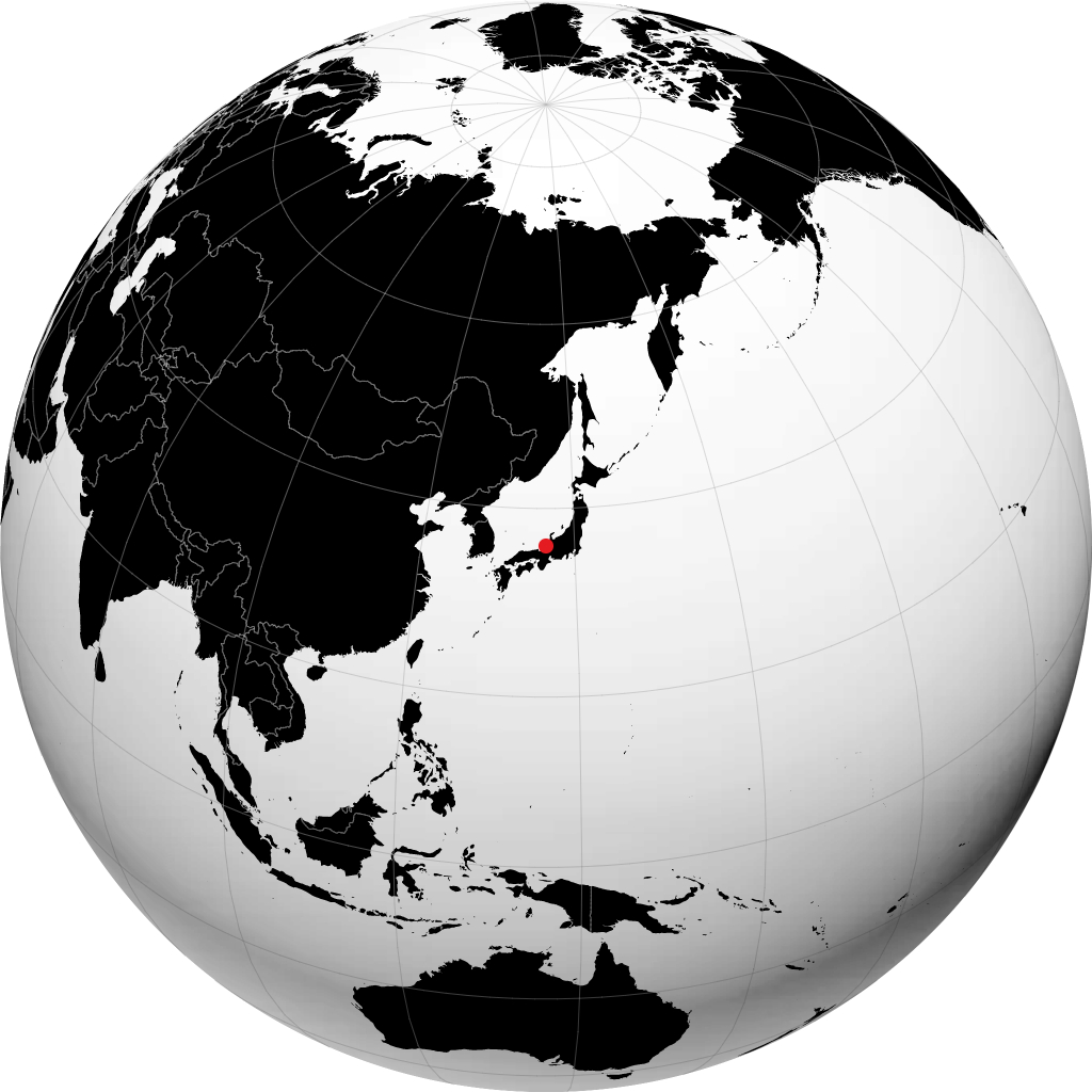 Fukui-shi on the globe