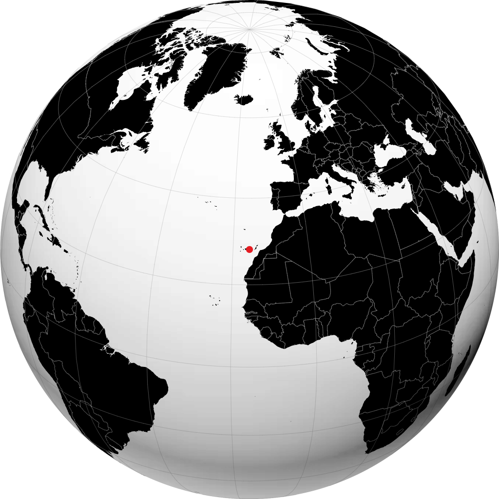 Gáldar on the globe