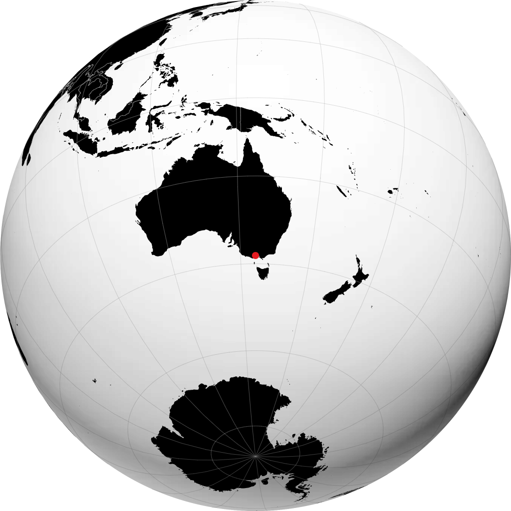 Geelong on the globe