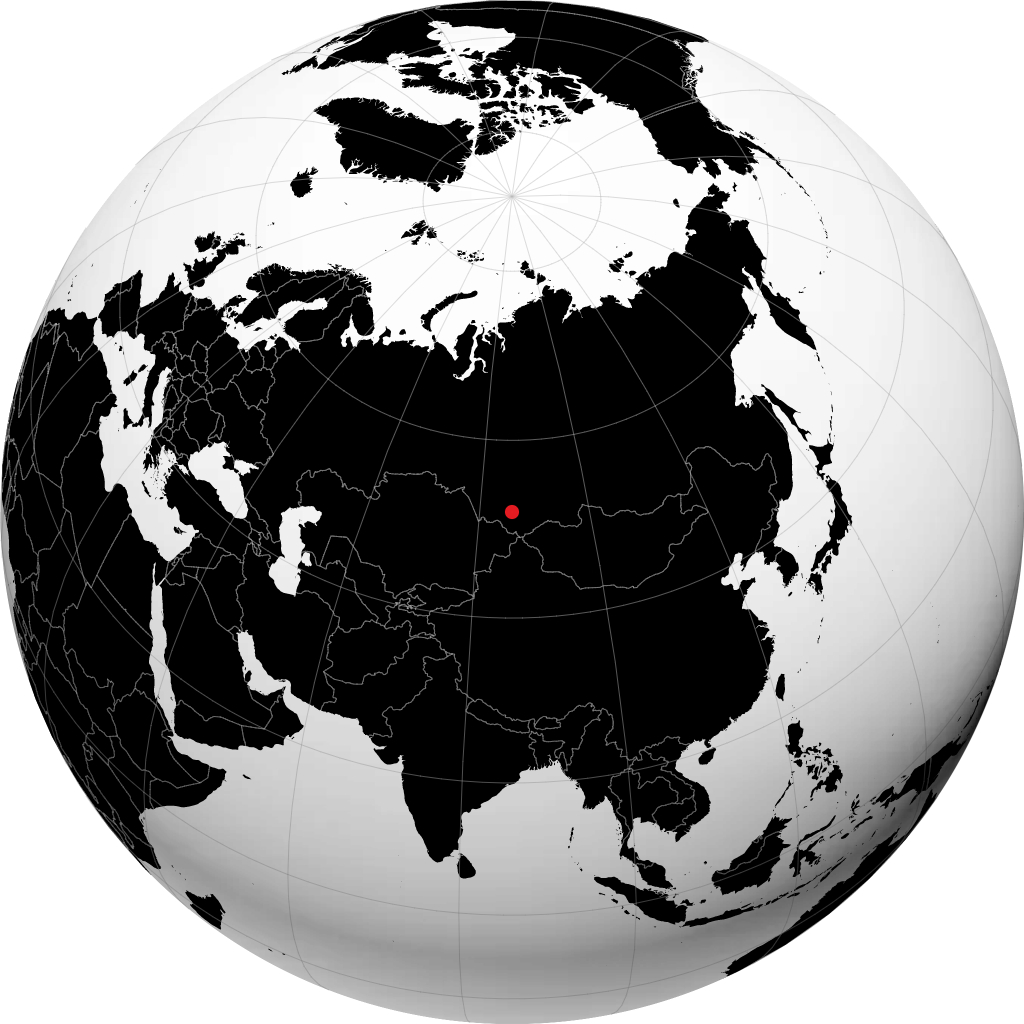 Gorno-Altaysk on the globe