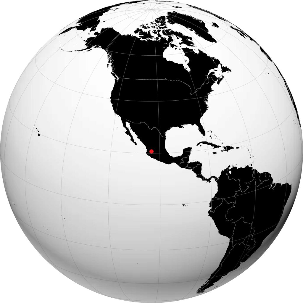 Guadalajara on the globe