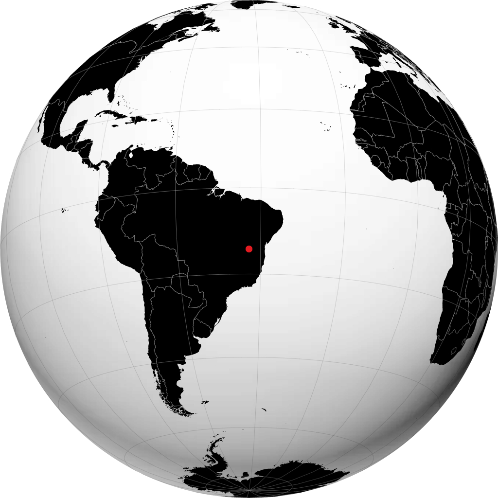 Guanambi on the globe
