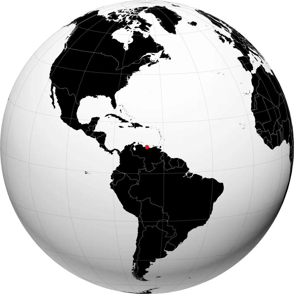 Guarenas on the globe