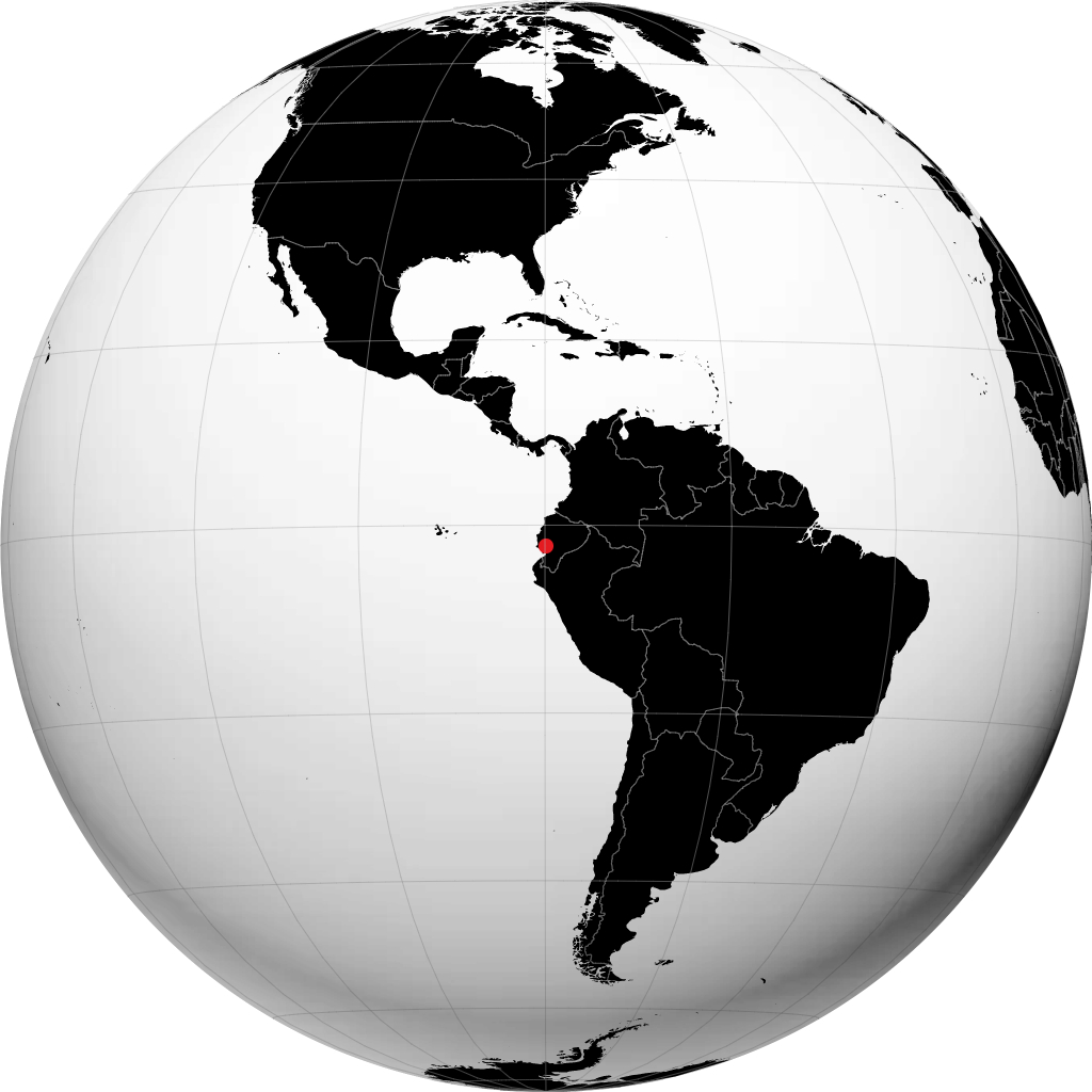 Guayaquil on the globe