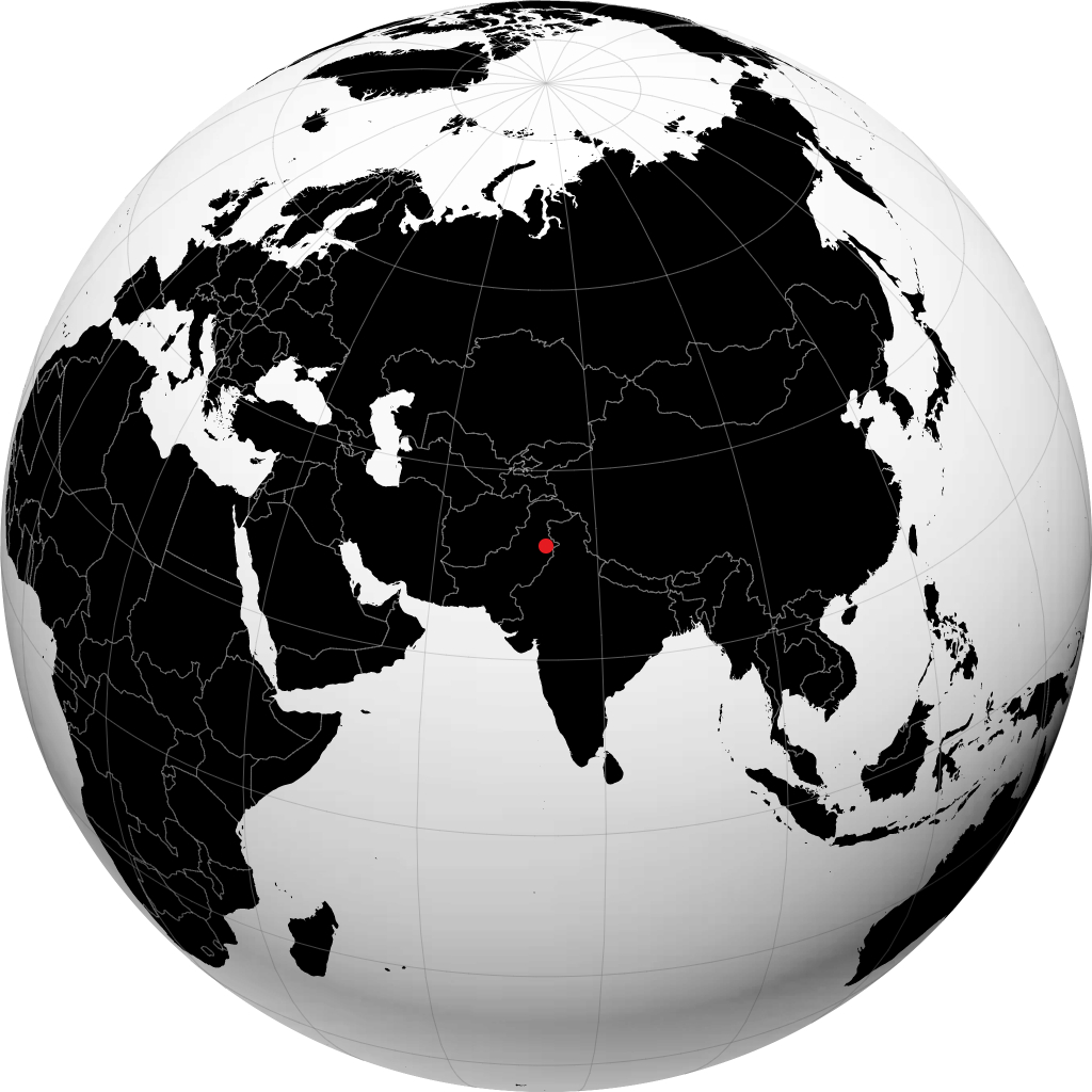 Hafizabad on the globe