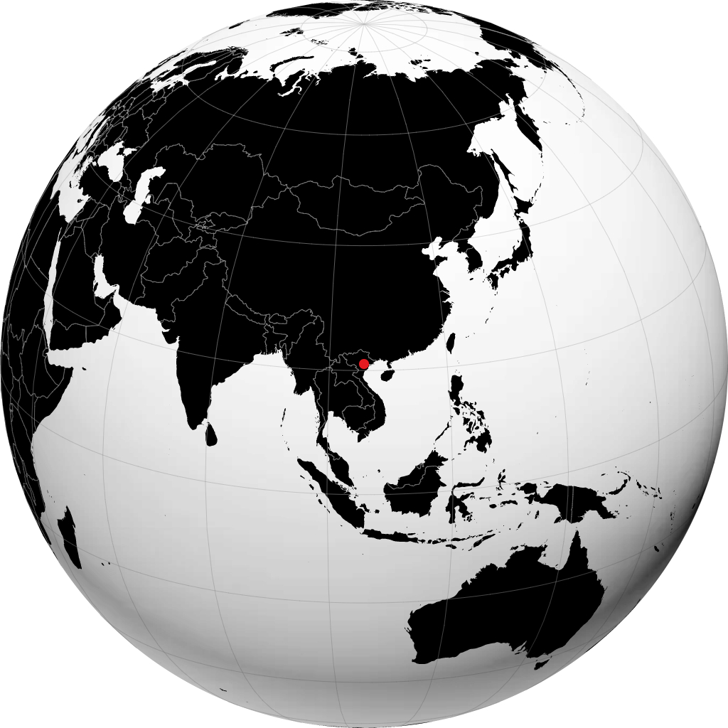 Hanoi on the globe