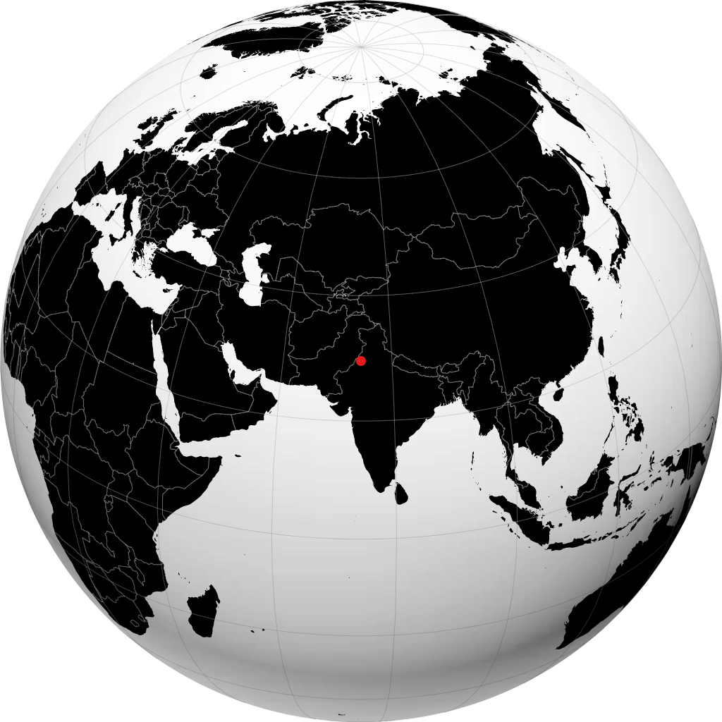 Hanumangarh on the globe