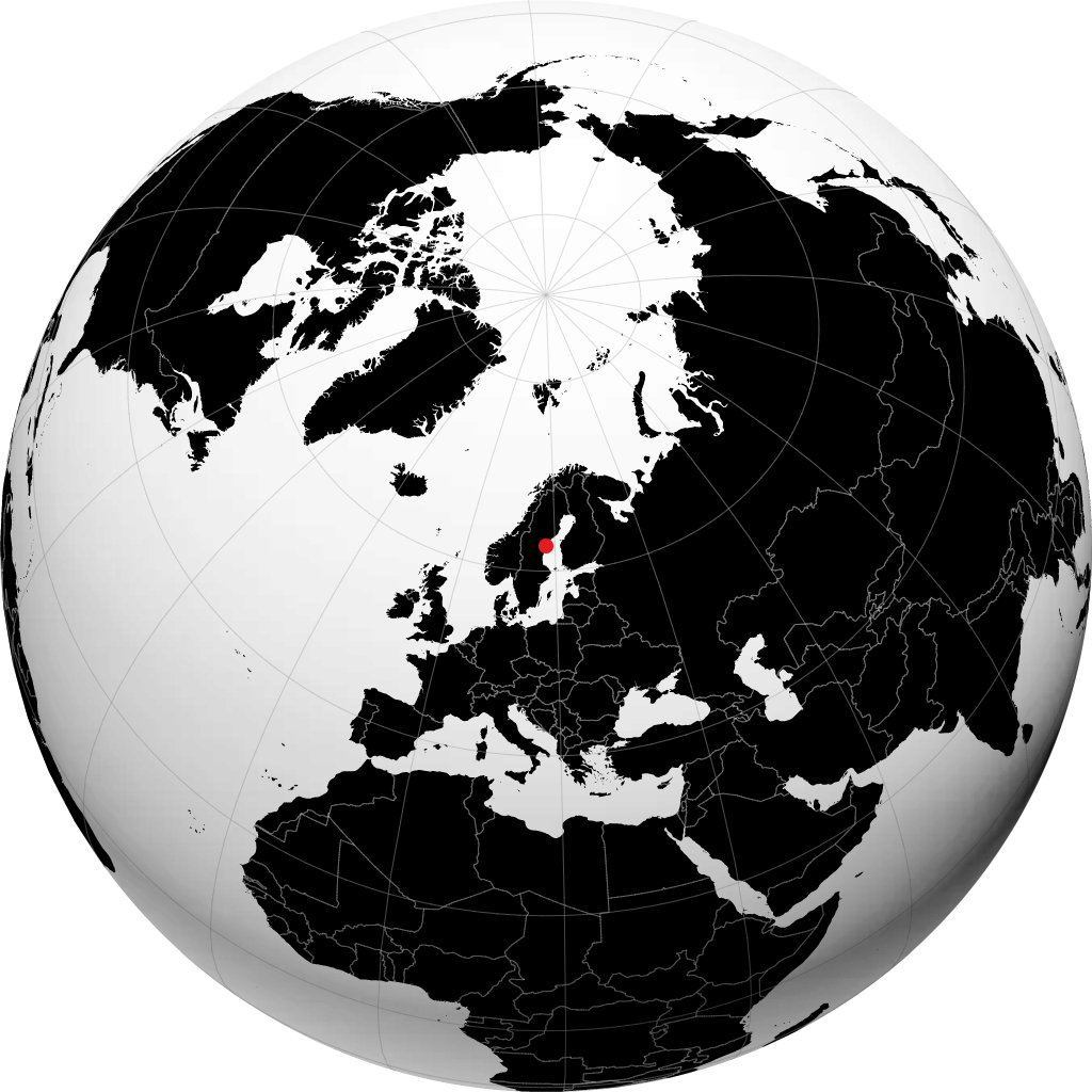 Härnösand on the globe
