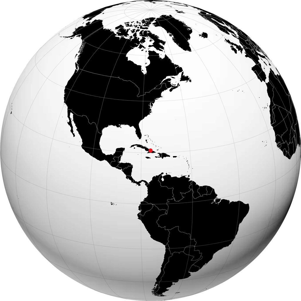 Holguín on the globe