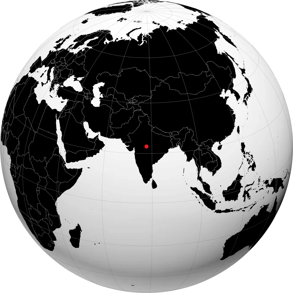 Hoshangabad on the globe