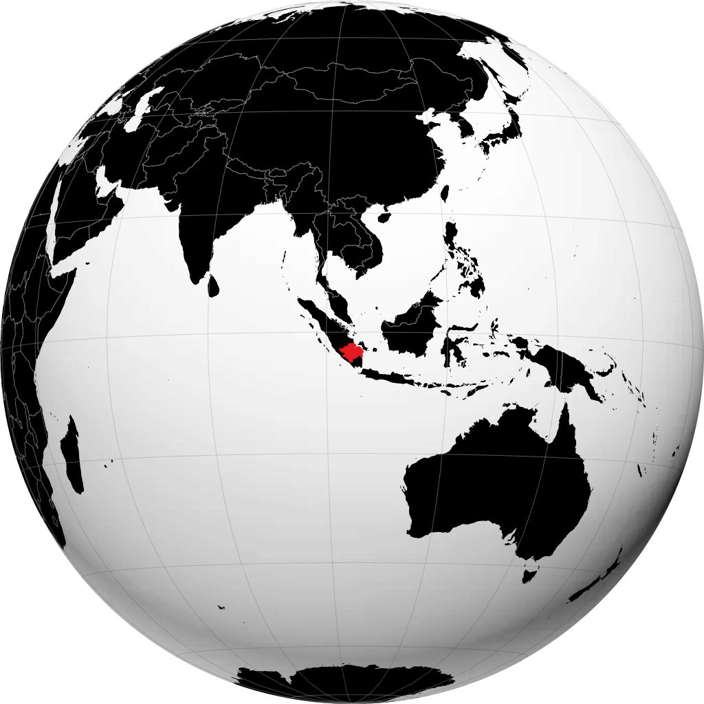 Sumatera Selatan on the globe