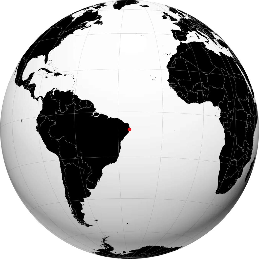 Igarassu on the globe
