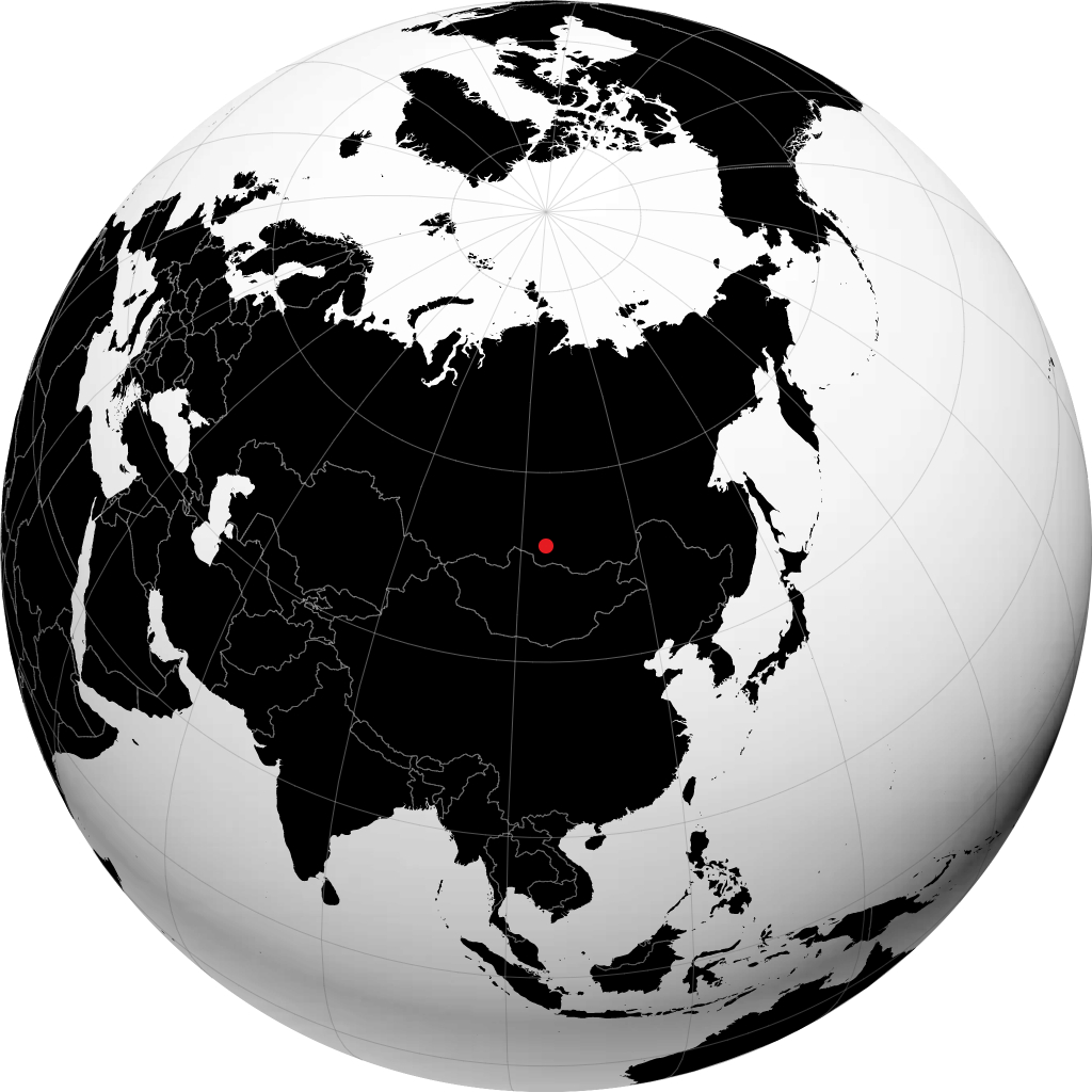 Irkutsk on the globe