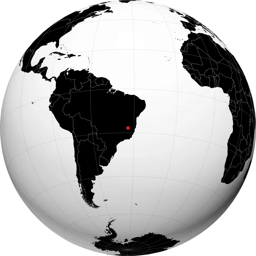 Itamarandiba on the globe