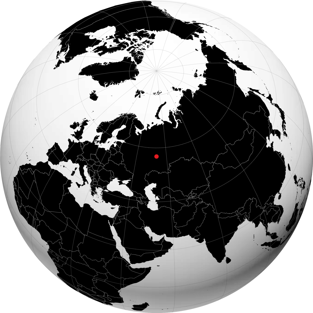Izhevsk on the globe