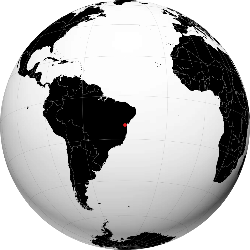 Jaguaquara on the globe