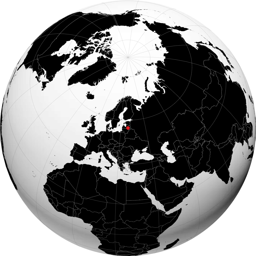 Jēkabpils on the globe