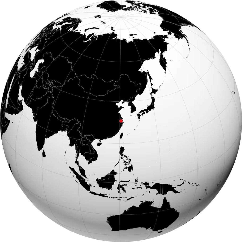 Jiaxing on the globe