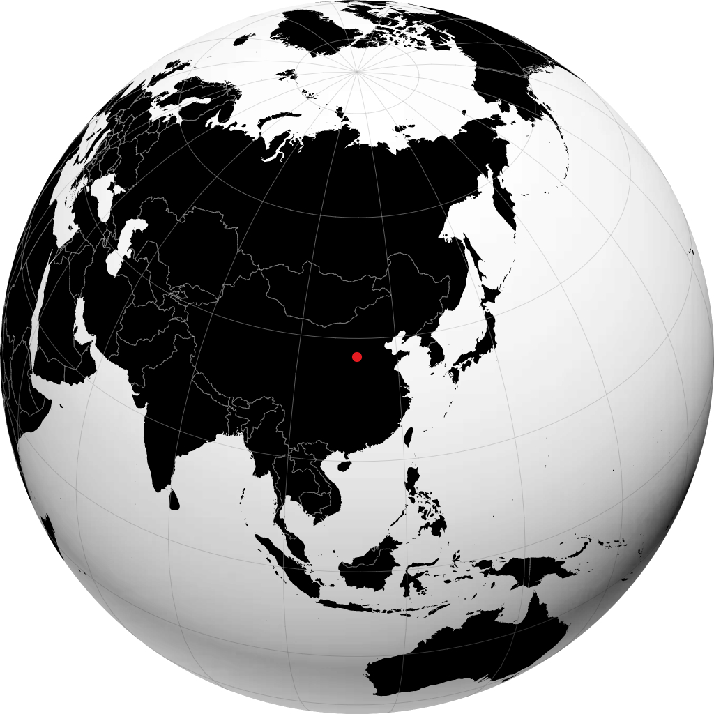 Jiexiu on the globe