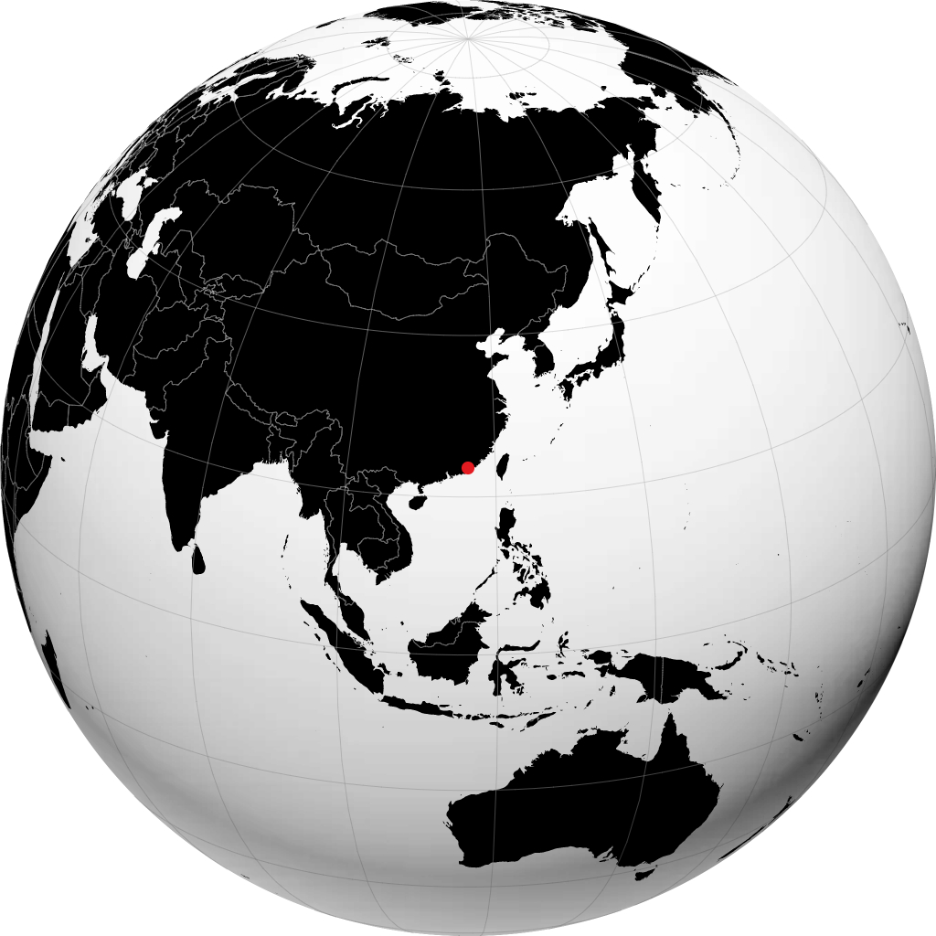 Jieyang on the globe
