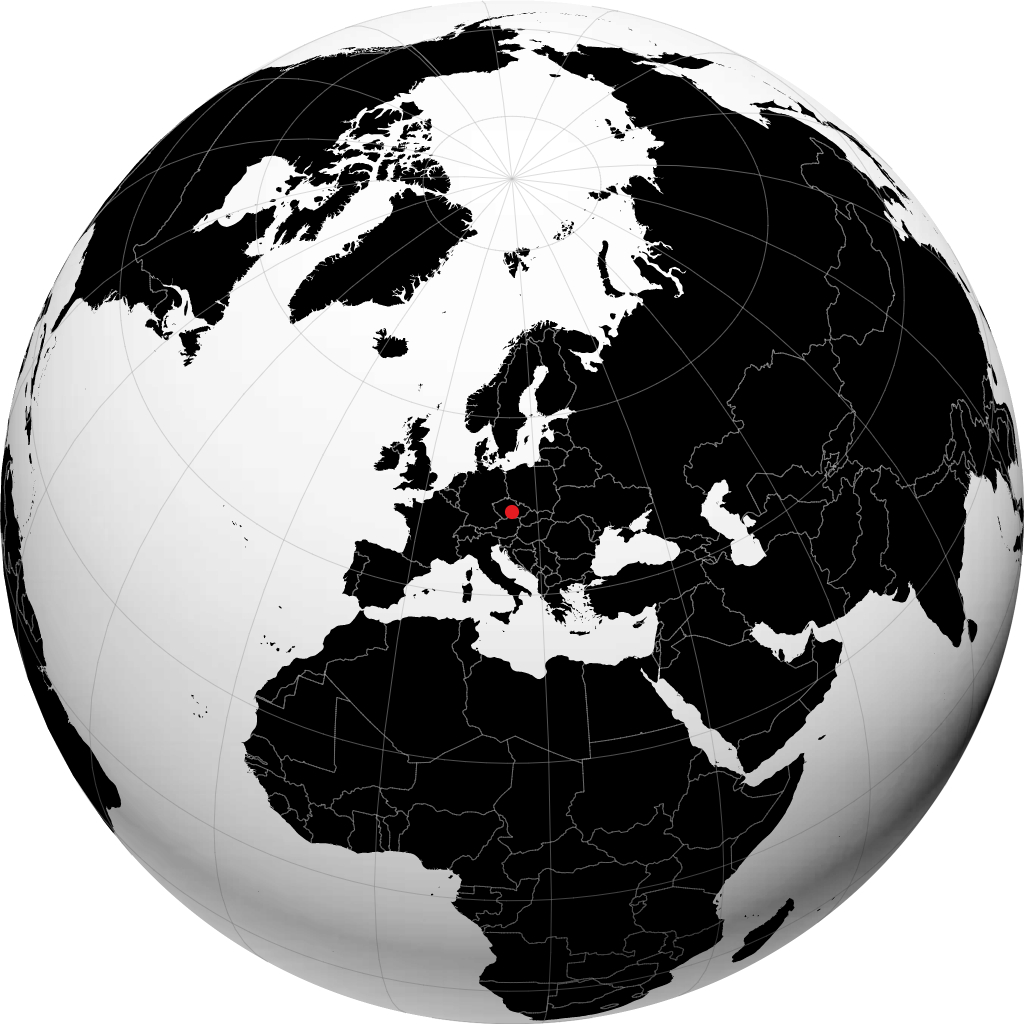 Jihlava on the globe