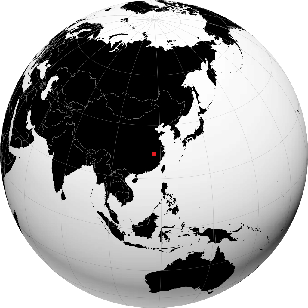 Jingdezhen on the globe