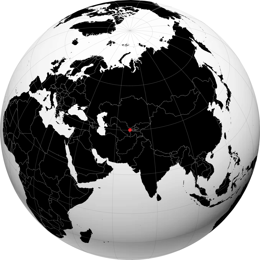 Jizzakh on the globe