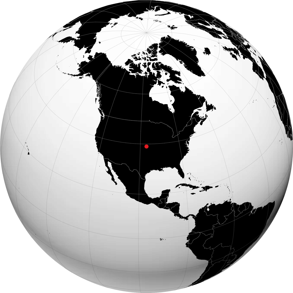 Junction City on the globe
