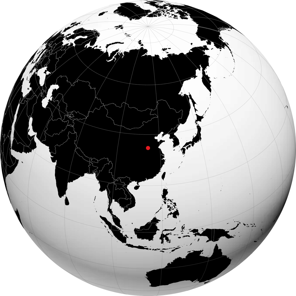 Kaifeng on the globe
