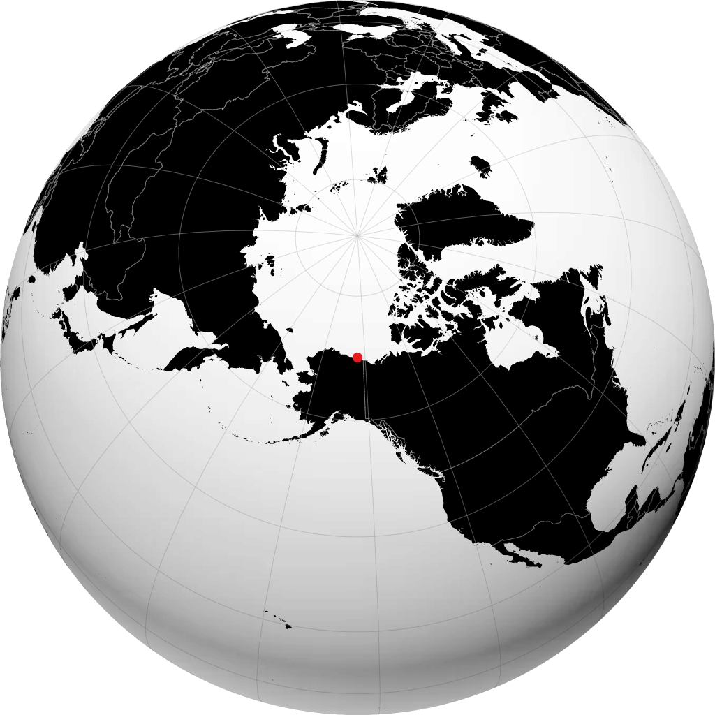 Kaktovik on the globe