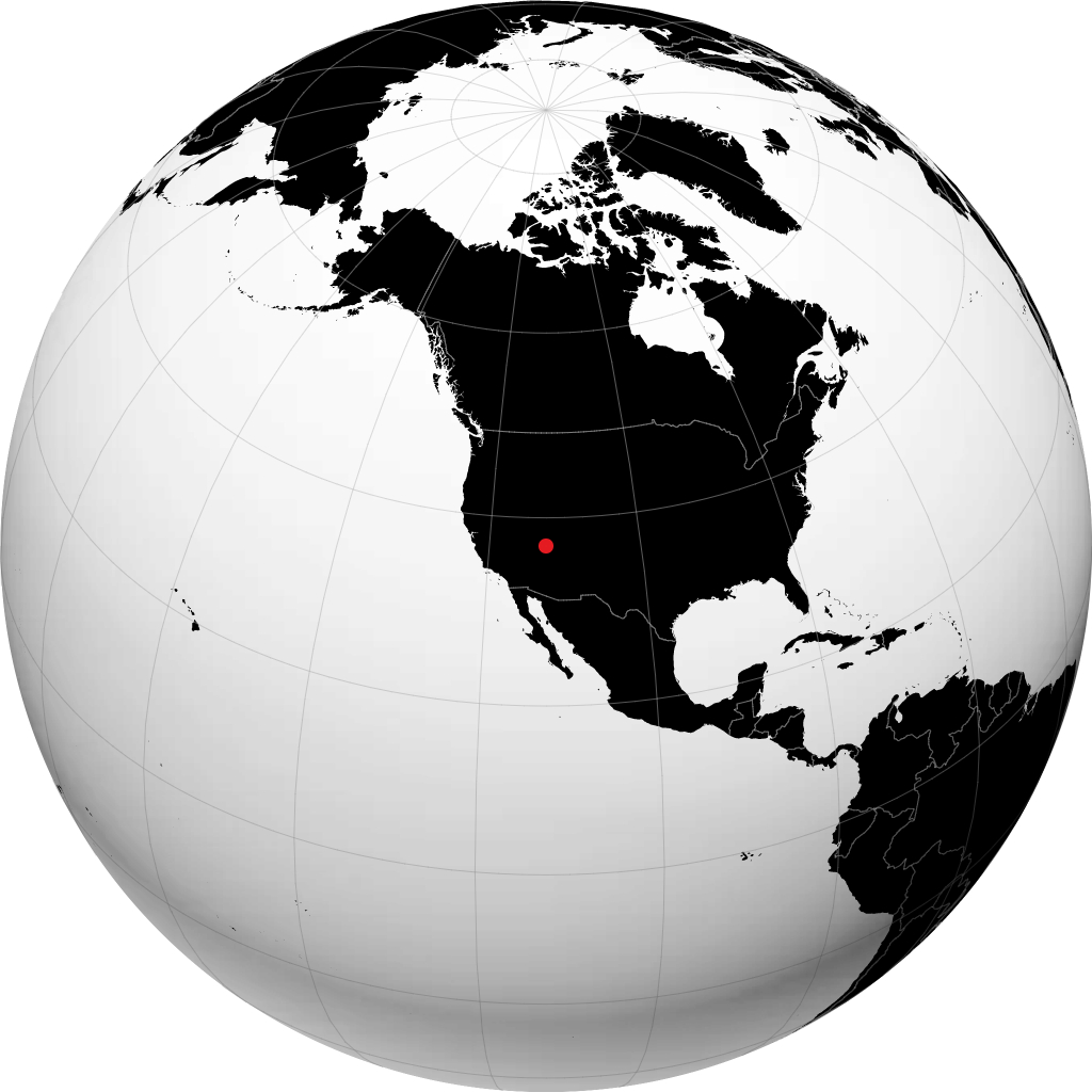Kanab on the globe