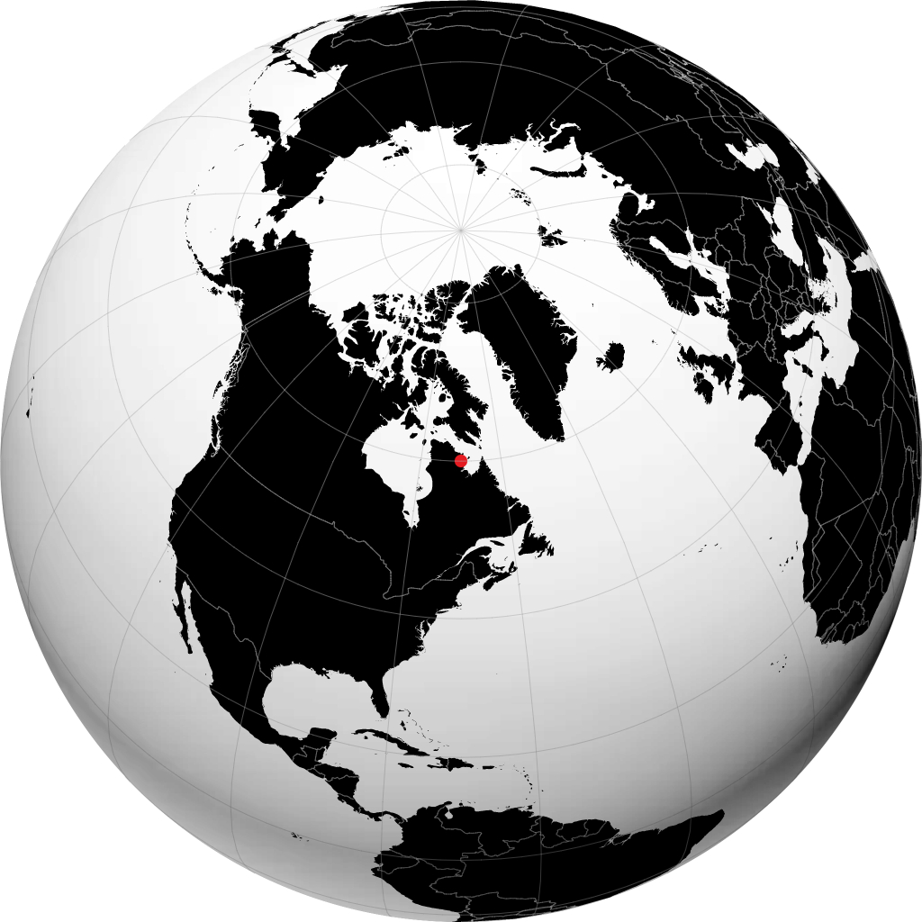 Kangirsuk on the globe