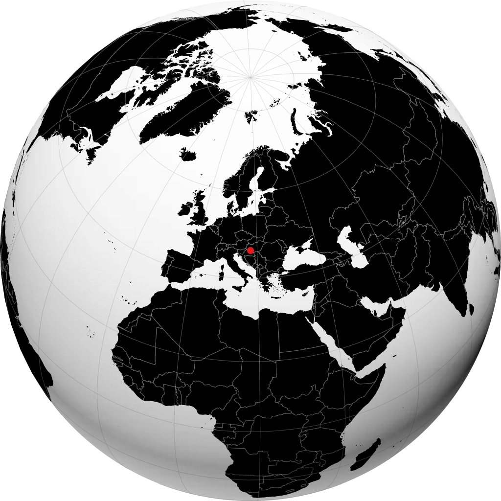 Kaposvár on the globe