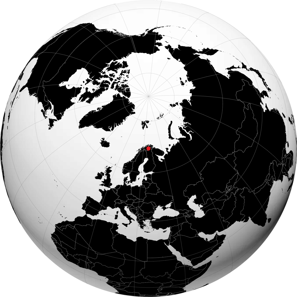Karasjok on the globe