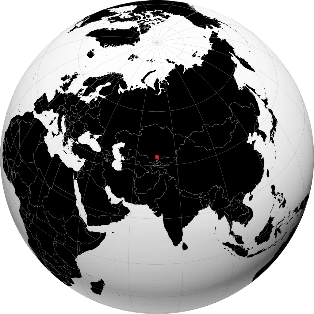 Karatau on the globe
