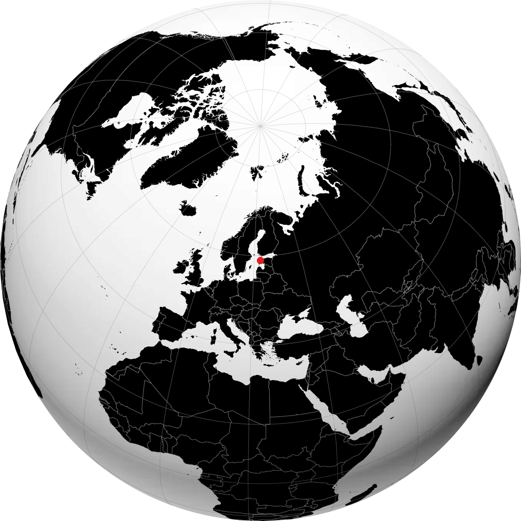 Kärdla on the globe