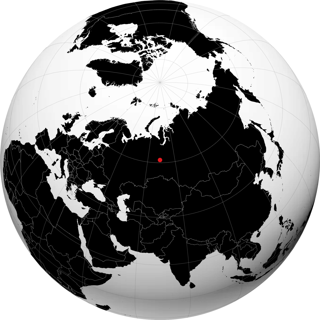 Khanty-Mansiysk on the globe