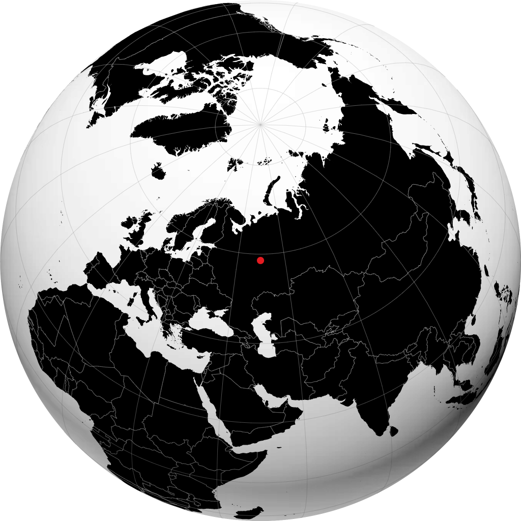 Kirov on the globe