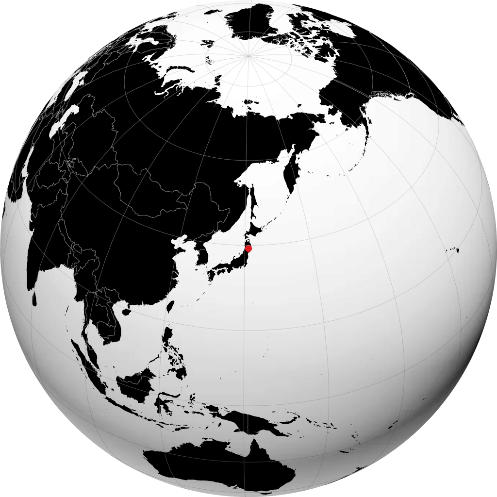 Kitakami on the globe