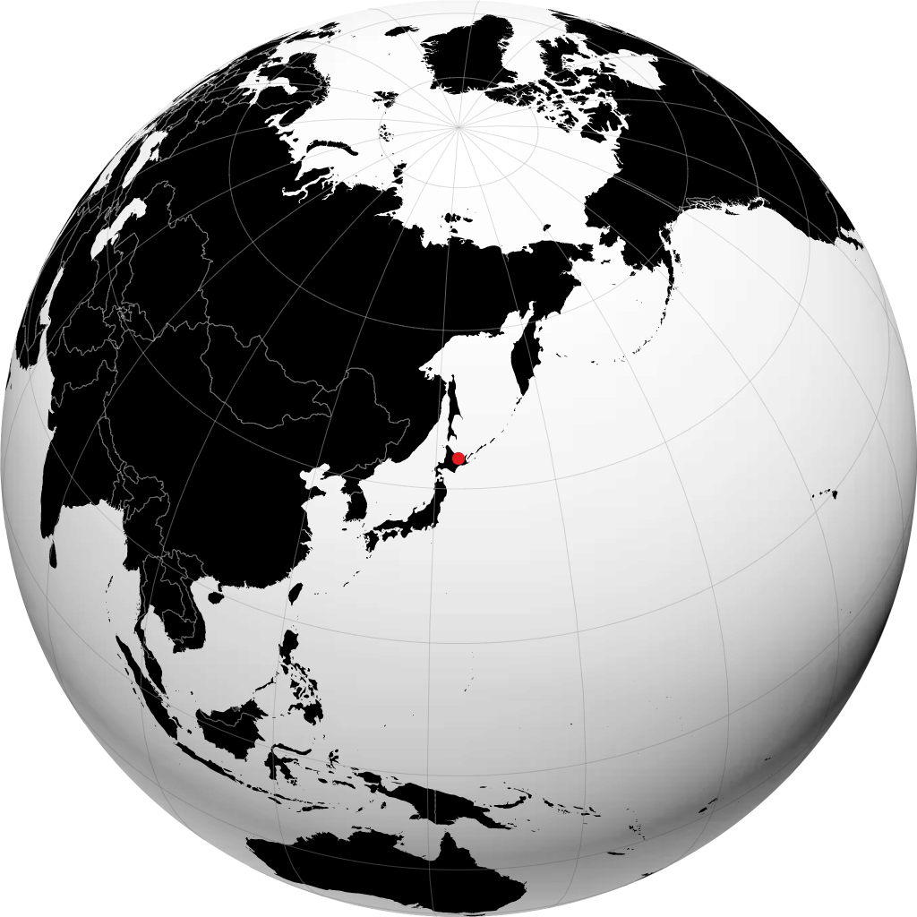 Kitami on the globe