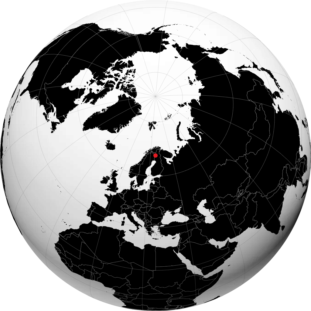 Kittilä on the globe