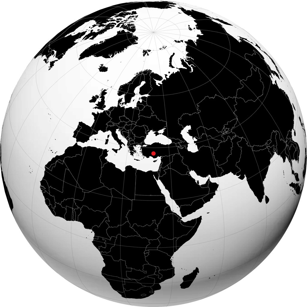 Konya on the globe