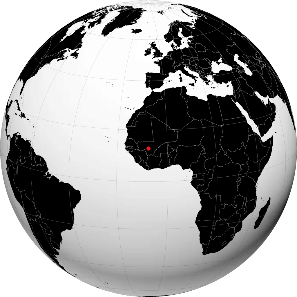 Koulikoro on the globe
