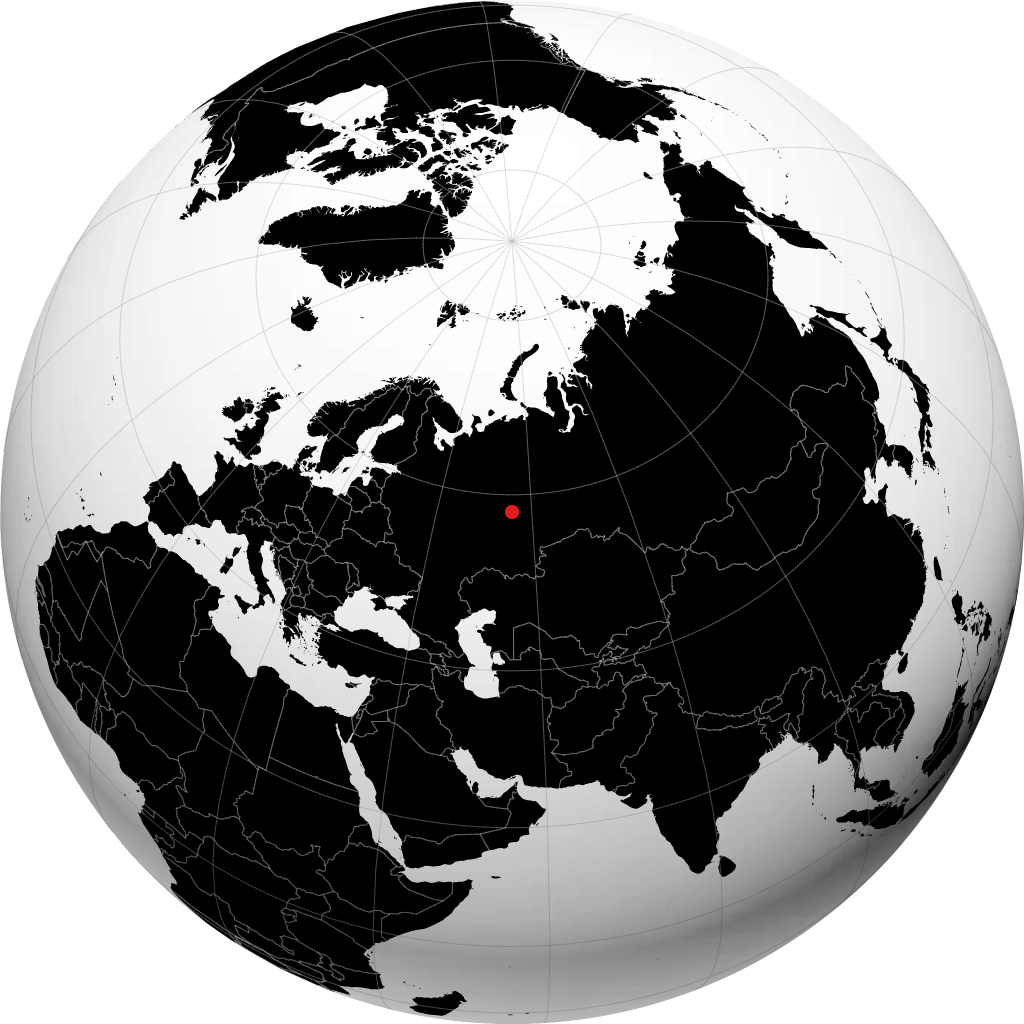 Krasnokamsk on the globe