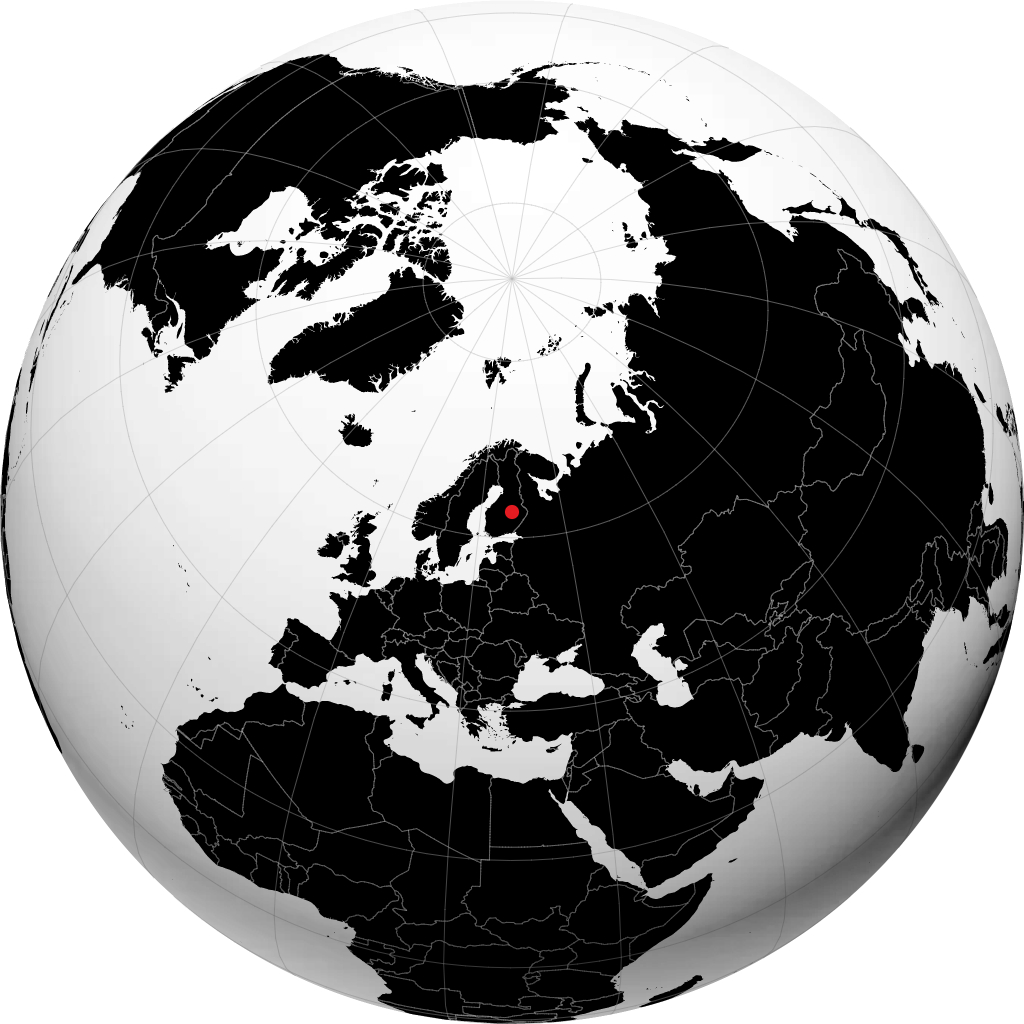 Kuopio on the globe