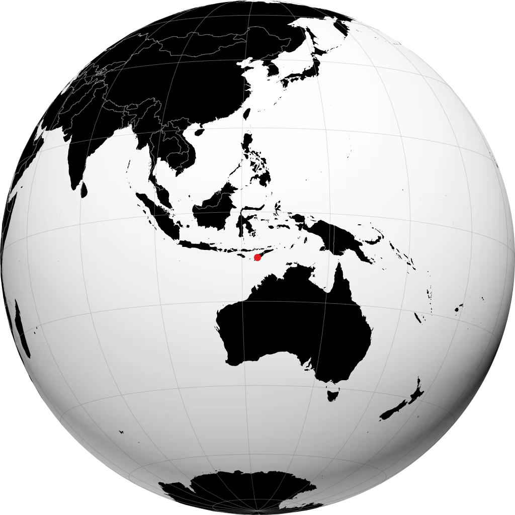 Kupang on the globe