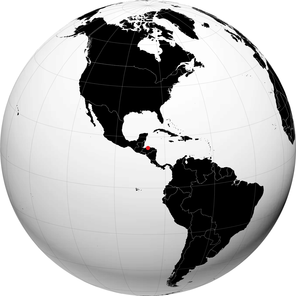 La Ceiba on the globe