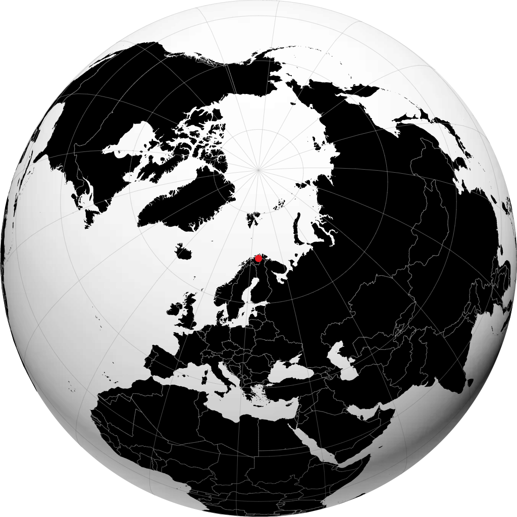 Lakselv on the globe