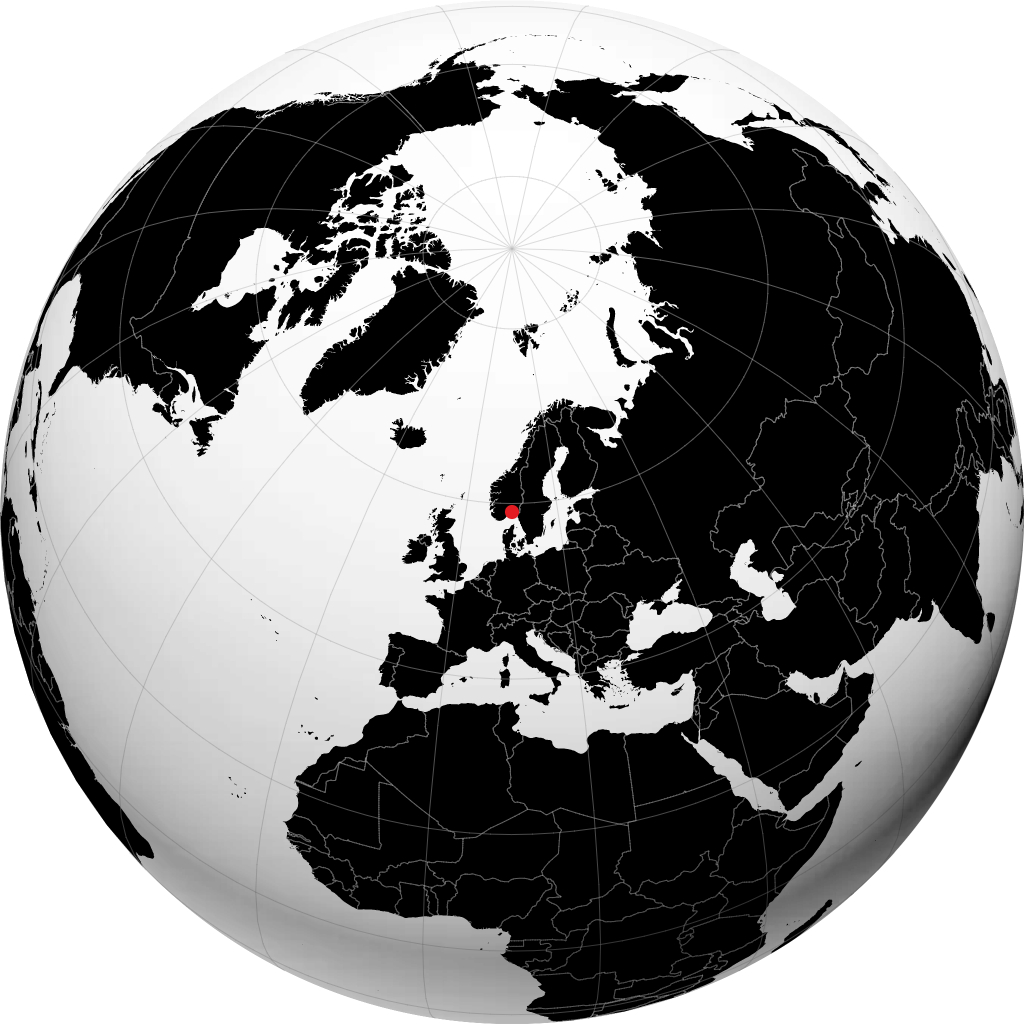 Larvik on the globe