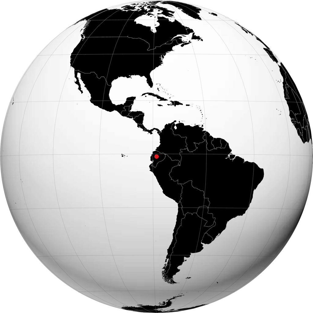 Latacunga on the globe
